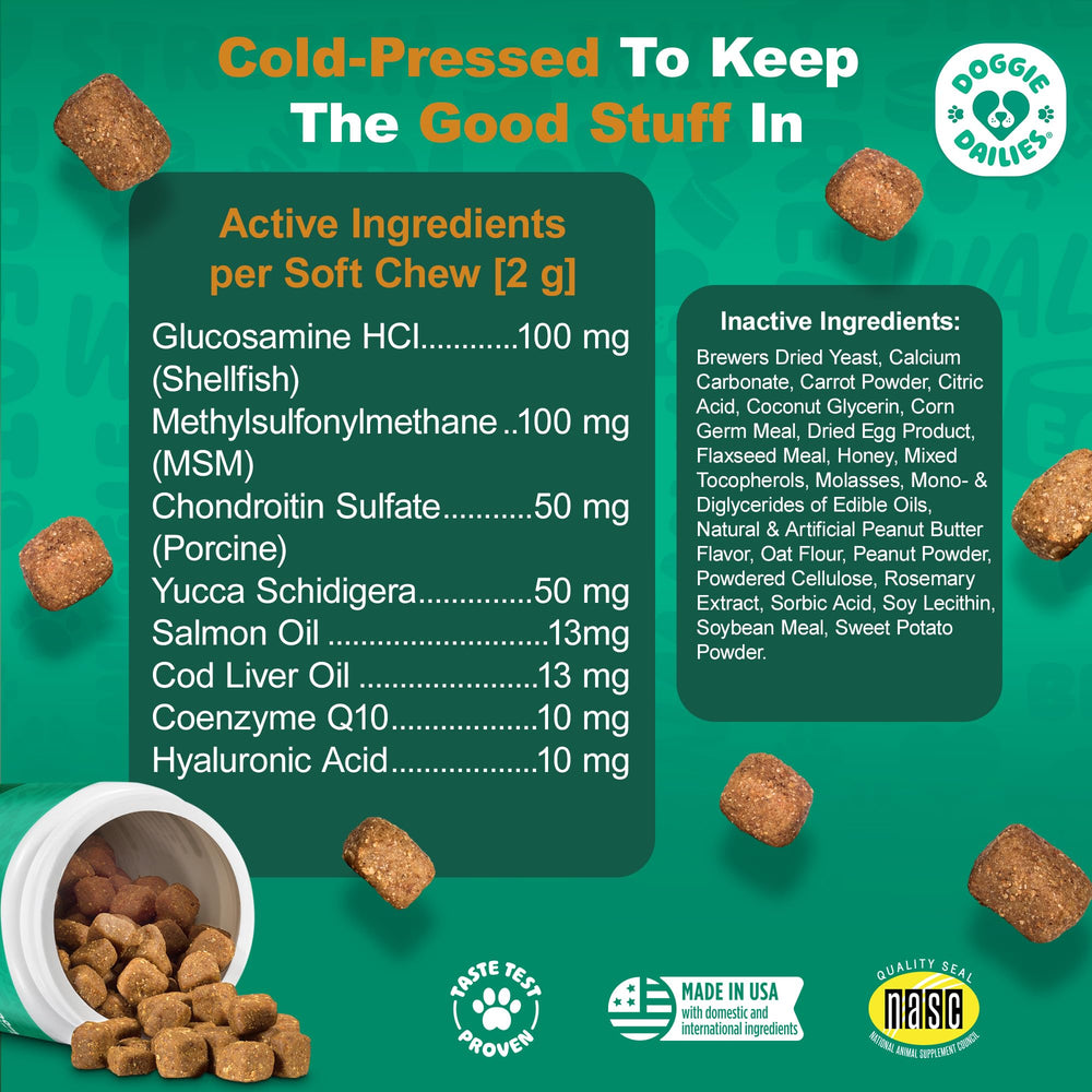 Doggie Dailies NASC seal visible on packaging.