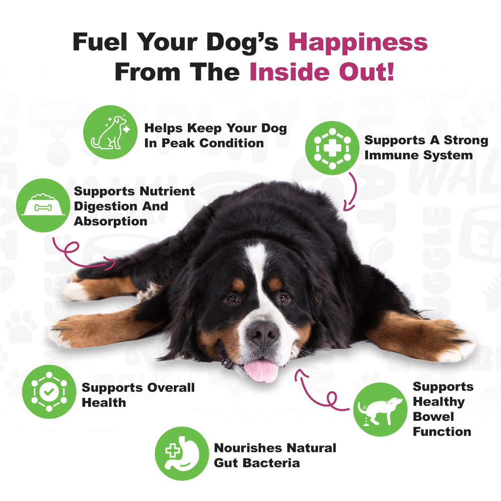 Doggie Dailies Probiotics duck soft chews spoon-dispense setup for easy serving.