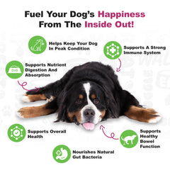 Doggie Dailies Probiotics duck soft chews spoon-dispense setup for easy serving.