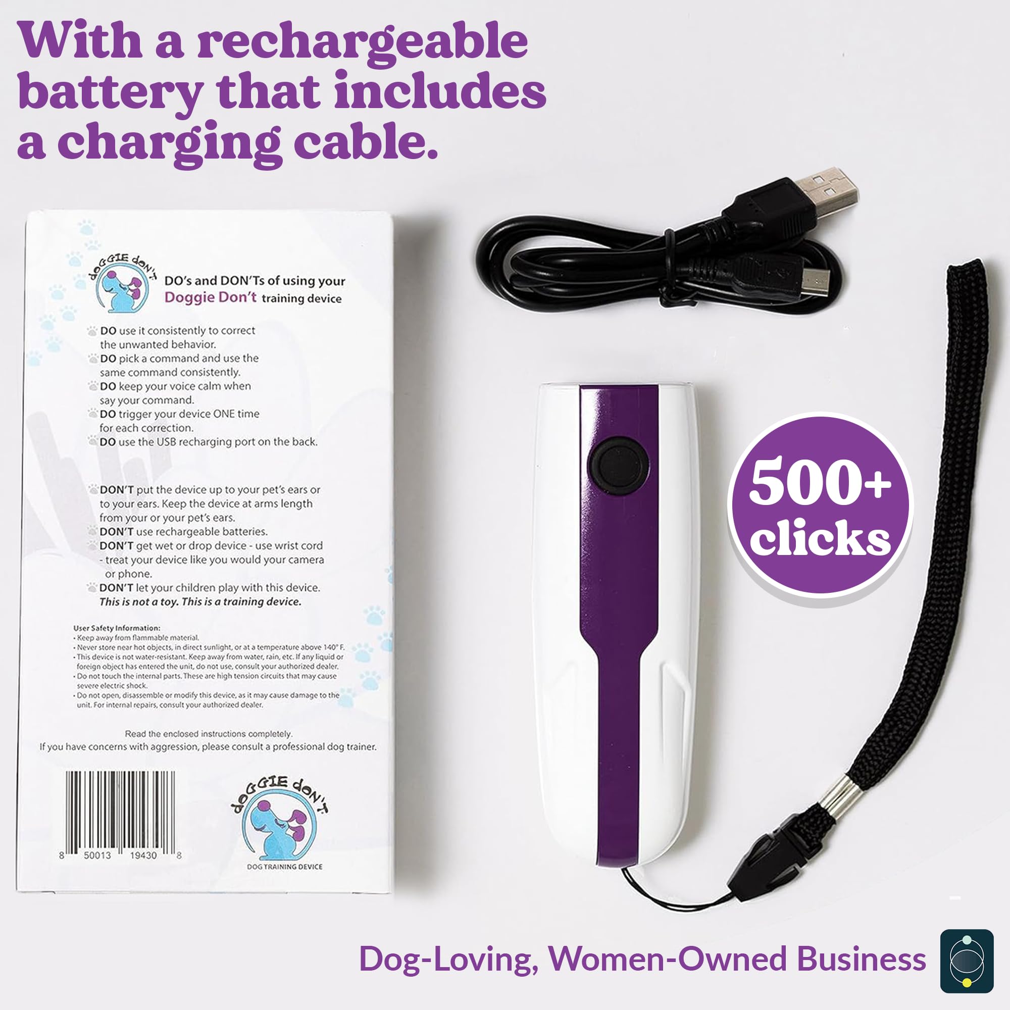 Doggie Don’t rechargeable battery charging indicator ready for training
