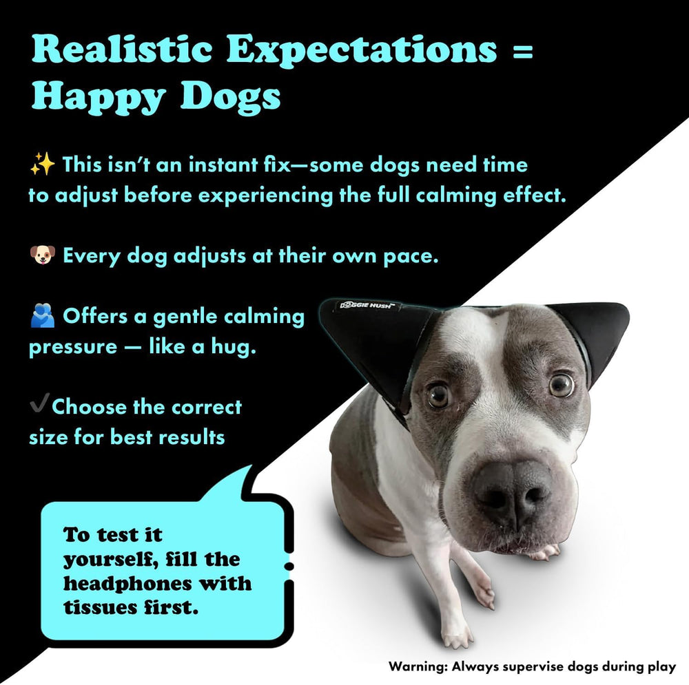 Doggie Hush Pro ideal for fireworks, thunderstorms, grooming, or vet visits.