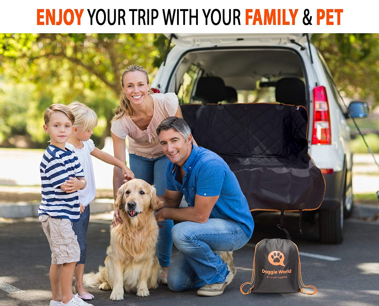 Doggie World car seat cover 60x64 open size fits large vehicles