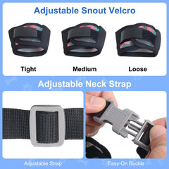 DoggieKit adjustable snout muzzle provides a customizable fit for many breeds