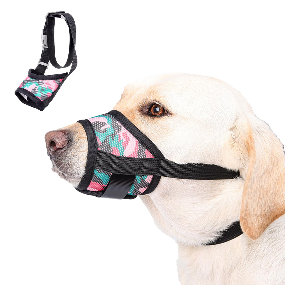 DoggieKit breathable mesh muzzle enables natural panting on walks