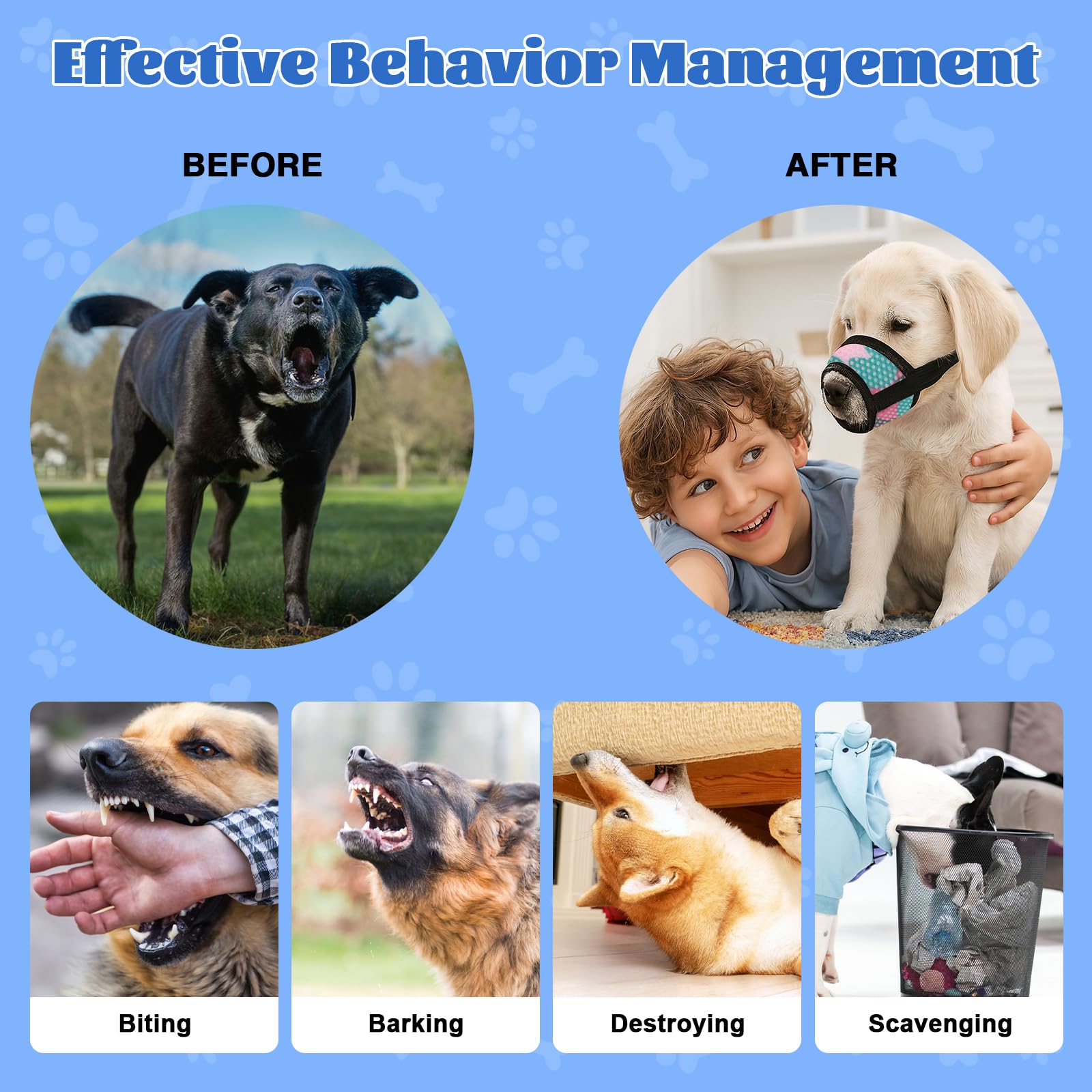 DoggieKit easy-clean muzzle cleans quickly after walks and grooming sessions
