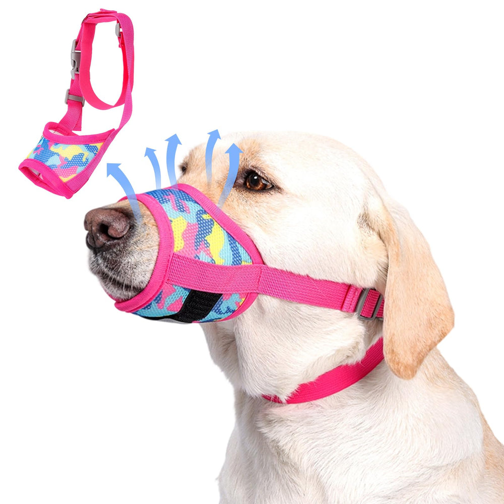 DoggieKit muzzle with breathable mesh for all-day comfort on walks.