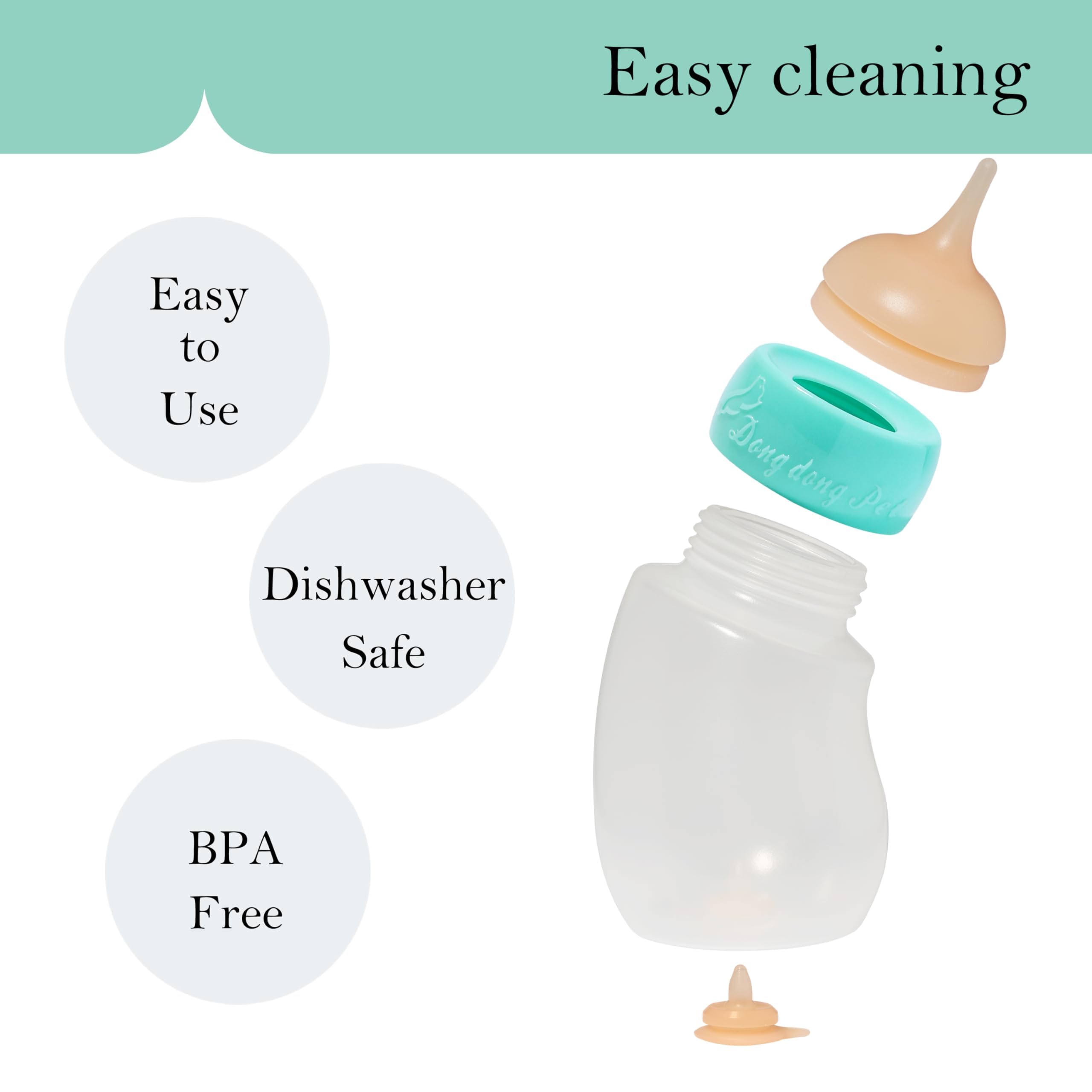 Doggiema Puppy Feeder Bottle set includes 150ml bottle and multiple nipples