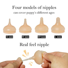 Doggiema Puppy Feeder Bottle nipples three sizes accommodate growing puppies for gentle nourishment
