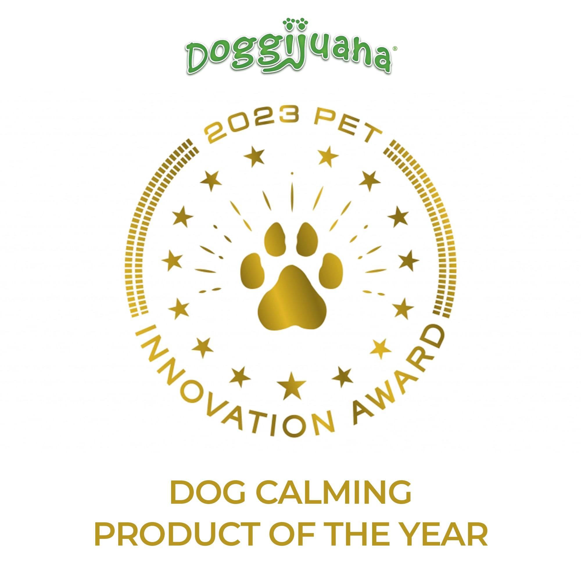 Dog relaxes on a soft bed after using Doggijuana Juananip.
