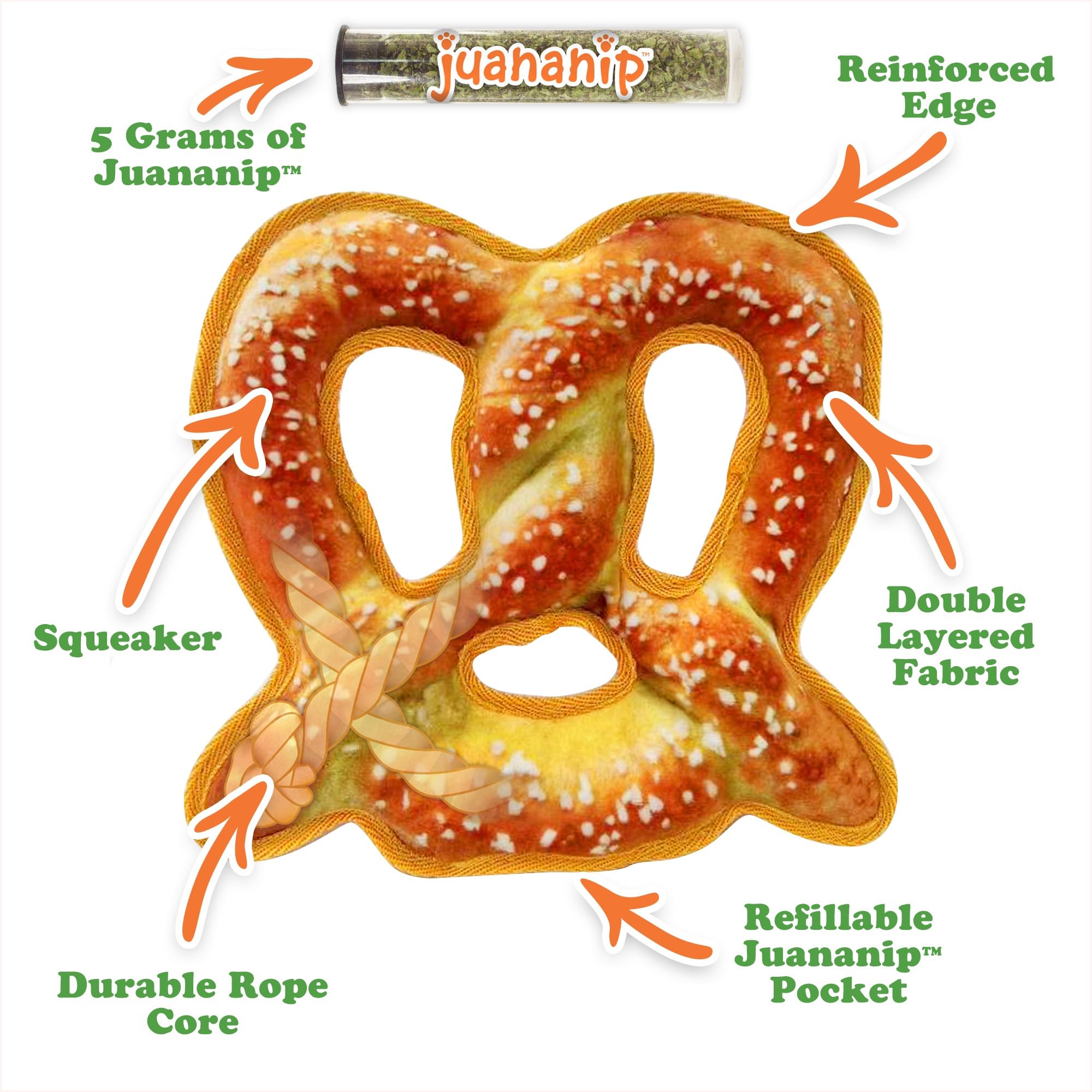 Doggijuana durable double layer fabric designed for strong chewers.