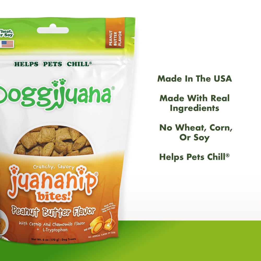 Doggijuana peanut butter dog treats closeup with texture
