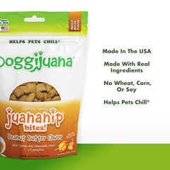 Doggijuana peanut butter dog treats closeup with texture