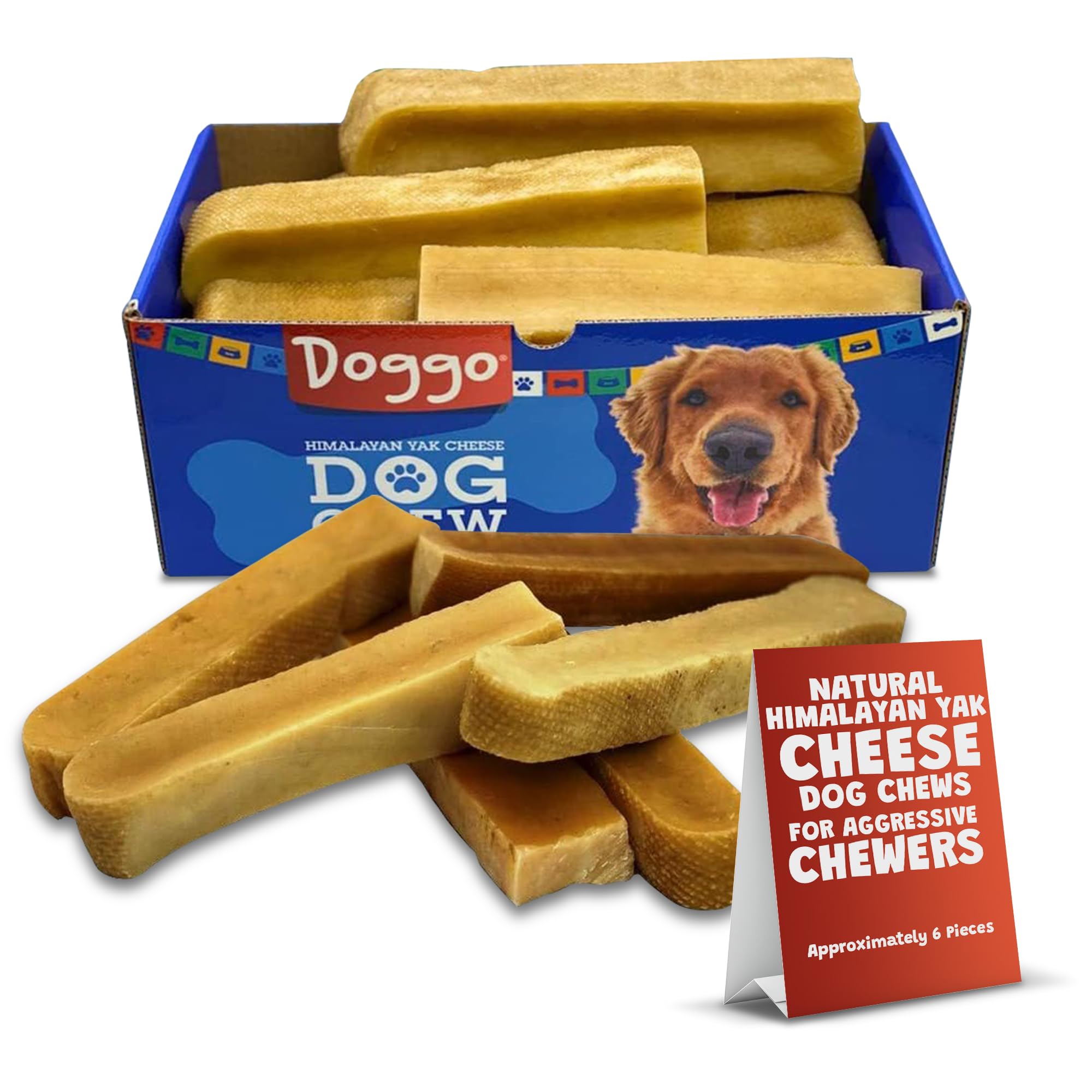 Doggo Dog Chew premium yak cheese Himalayan dog chews offer long-lasting entertainment for dogs.