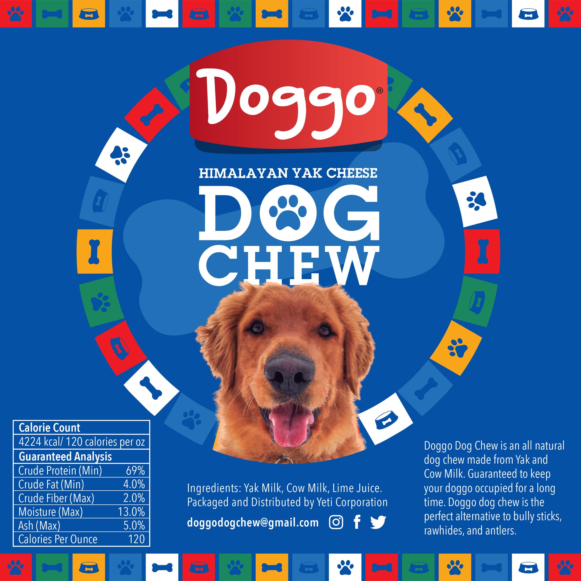 Doggo Dog Chew fits small and large dogs with versatile, enjoyable chewing.