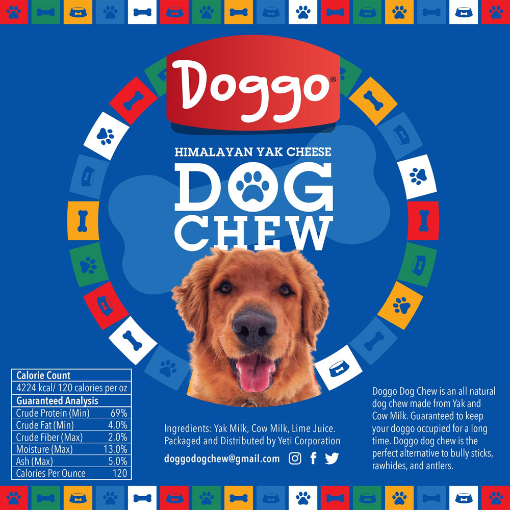 Doggo Dog Chew fits small and large dogs with versatile, enjoyable chewing.