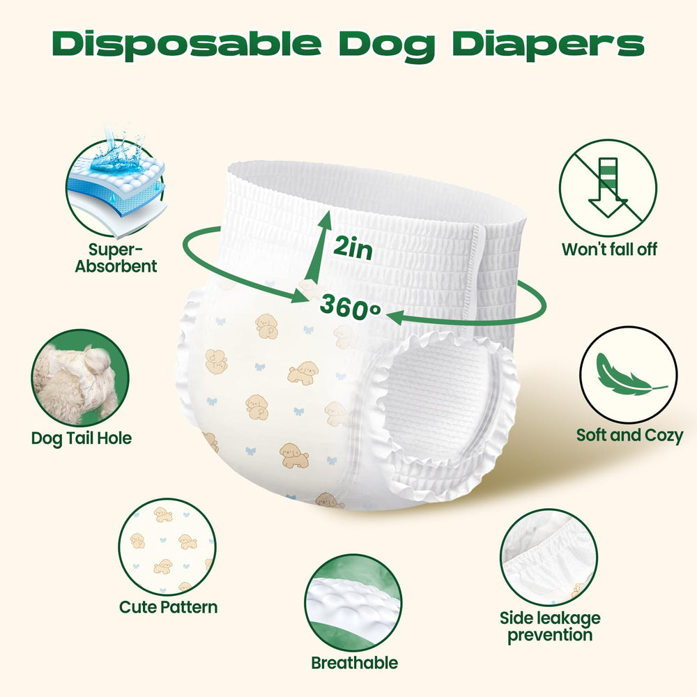 DOGGO DOUG elastic leg edges prevent leaks during activity