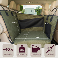 DOGGO Selection 600D Oxford waterproof fabric green durable protection against mud and spills.