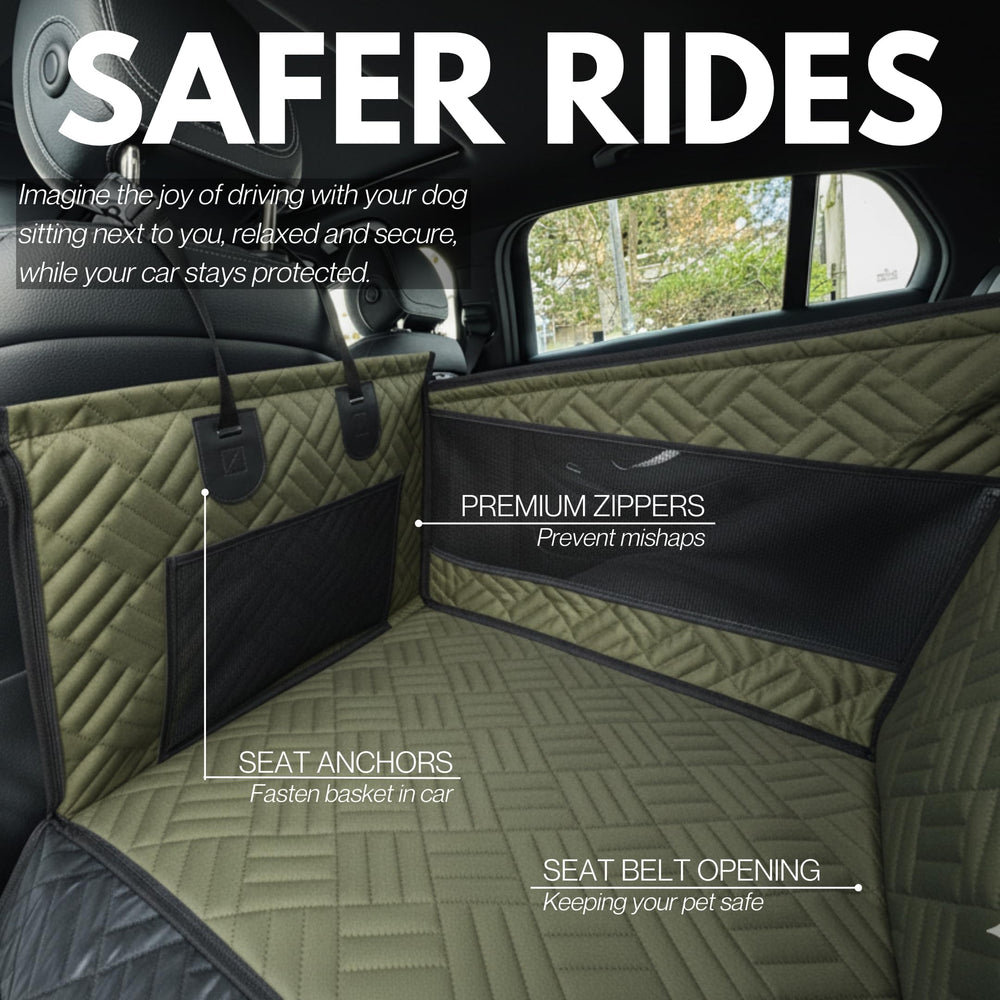 DOGGO Selection passenger-friendly design green allows traveling with your dog beside you.