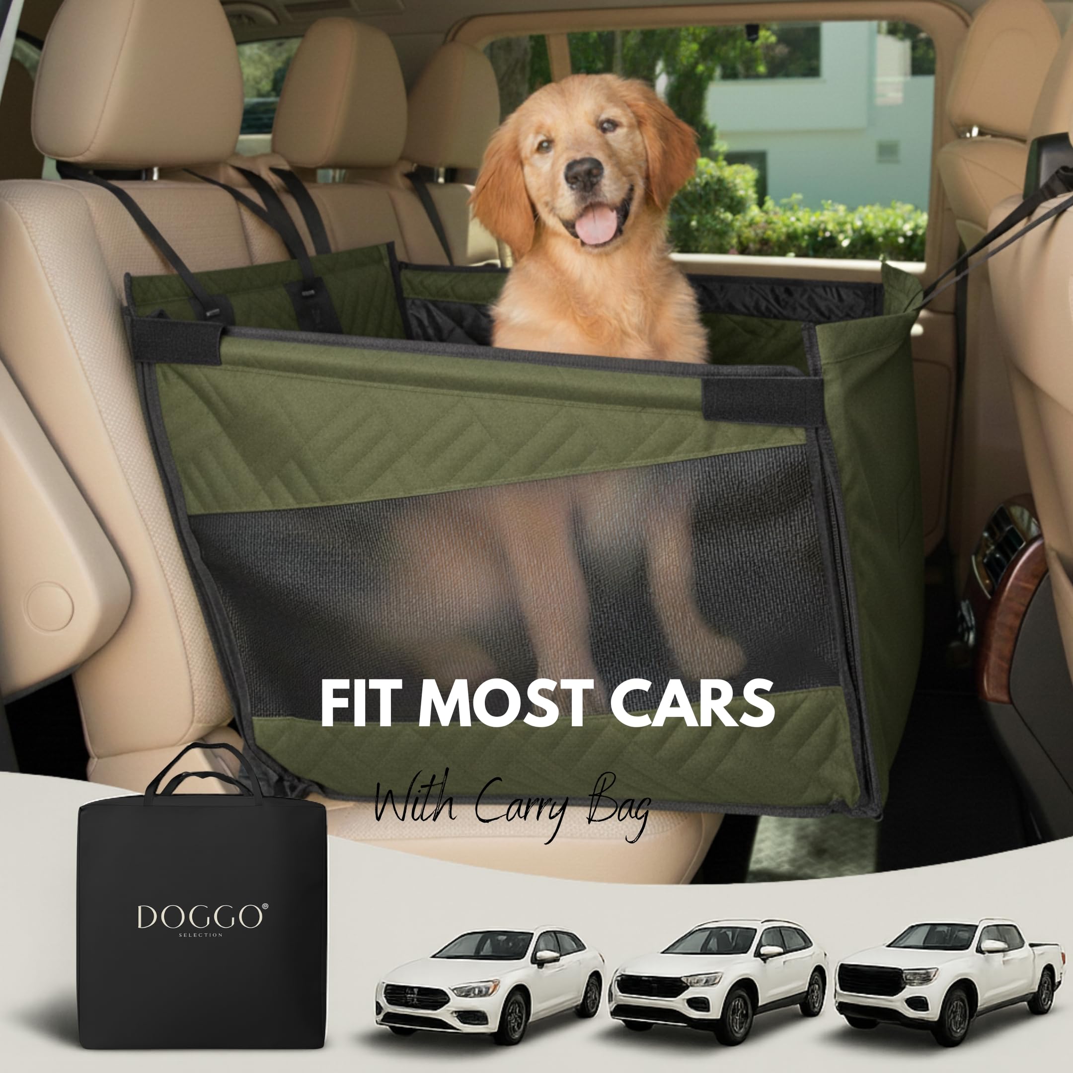 DOGGO Selection storage pockets breathable mesh green convenient toy and treat storage.