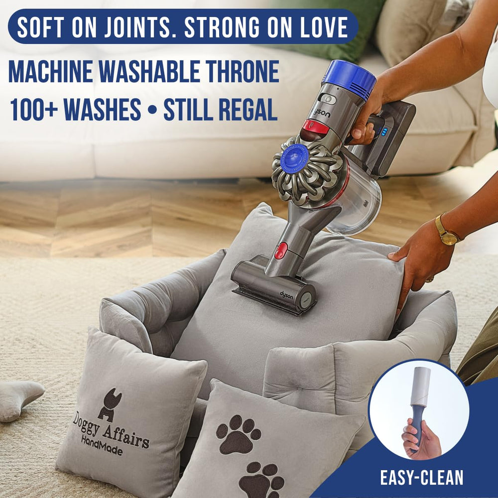 Doggy Affairs HandMade washable cover on a luxury dog bed for easy care and longevity.