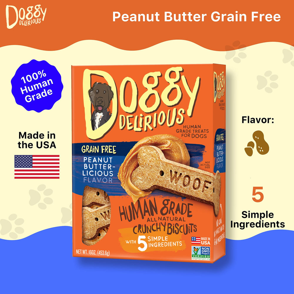 Doggy Delirious Crunchy Dog Treats sweet potato pumpkin bites, wholesome snack option.