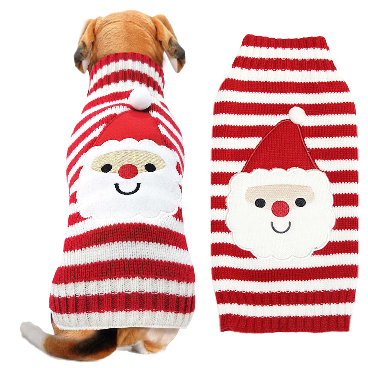 DOGGYZSTYLE suéter navideño para perros con Santa, diseño festivo para celebrar las fiestas.