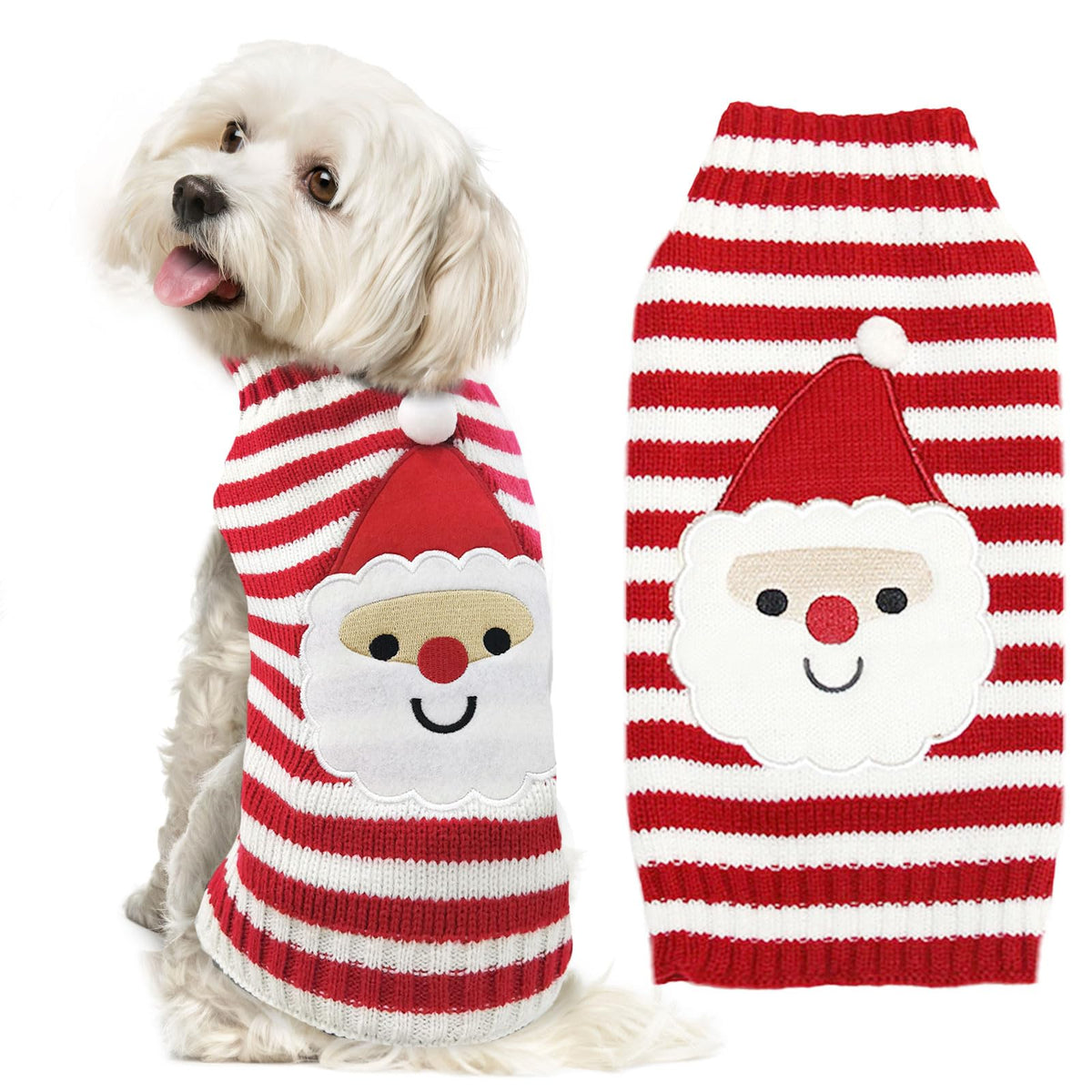 DOGGYZSTYLE sudadera navideña para perro con Santa Claus, cálida y festiva.