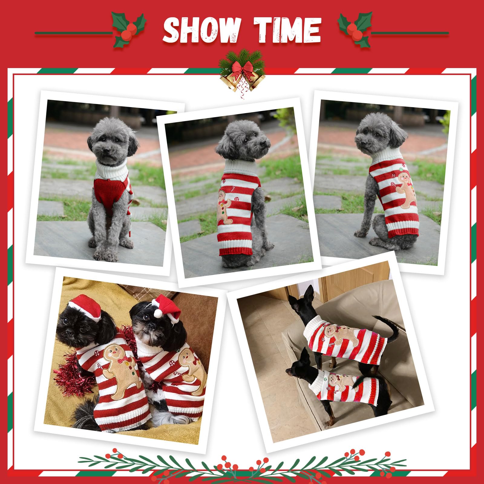 DOGGYZSTYLE turtleneck warm dog sweater ideal for cold winter days