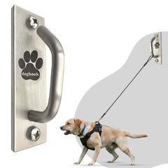 Doghook Canine Hitch installation with hardware enables quick home setup.