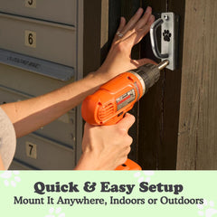 Doghook Canine Hitch leash-park keeps entryways tidy and accessible.