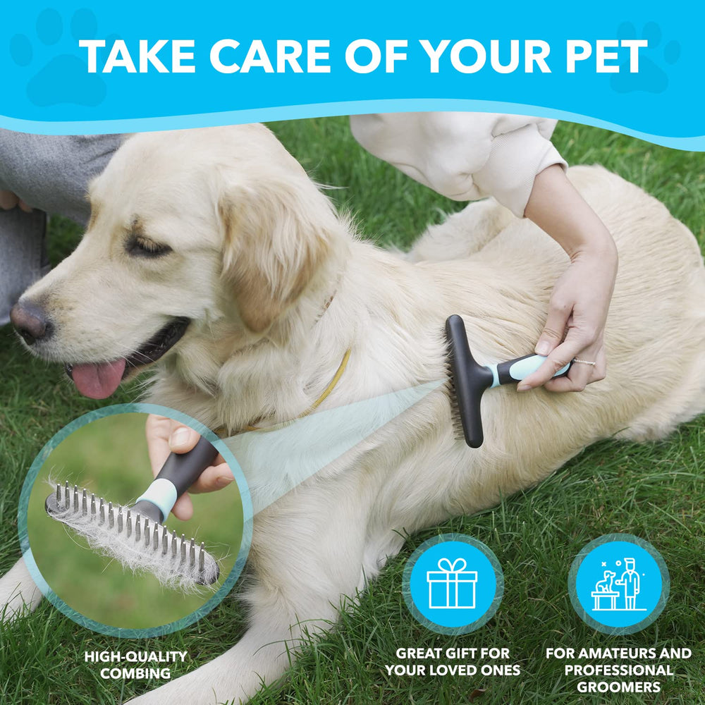 DOGI Deshedding Brush kept in car for convenient on-the-go grooming