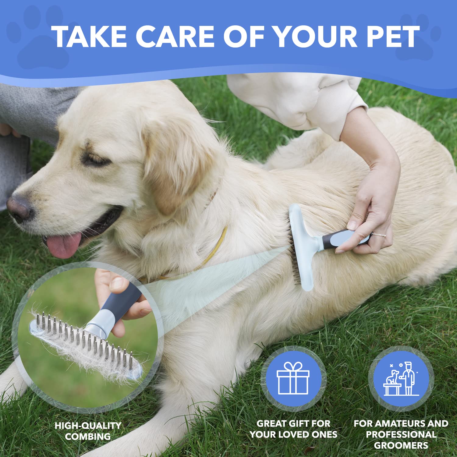 DOGI home-and-car grooming brush ideal for on-the-go pet care.