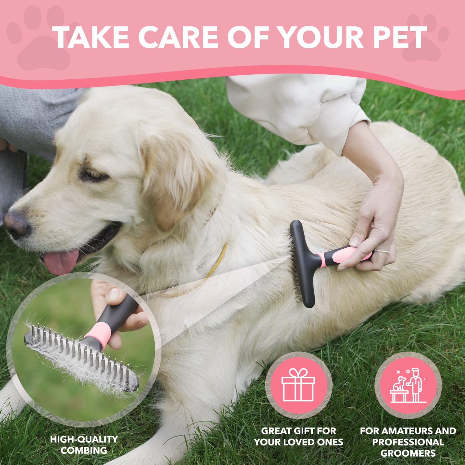 DOGI portable grooming brush for car or home use