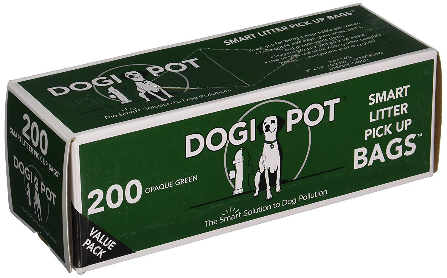 Dogipot litter bags 200-bags 2-pack packaging view for convenient on-the-go waste pickup.
