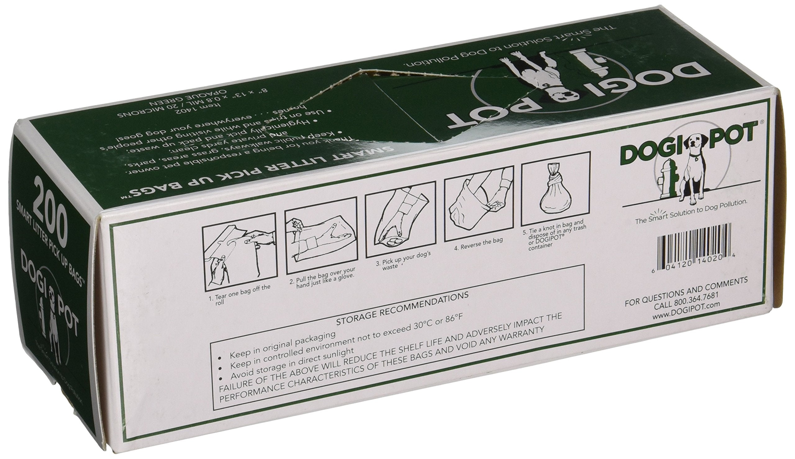Dogipot smart bag design showcases durable, consistent size for easy disposal.
