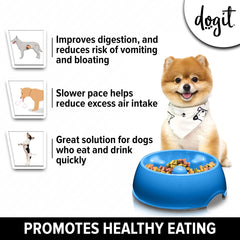 Dogit anti-gulping design closeup highlighting feeding control