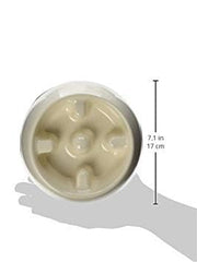 Dogit slow feeder white bowl in action with wet or dry food for paced meals.