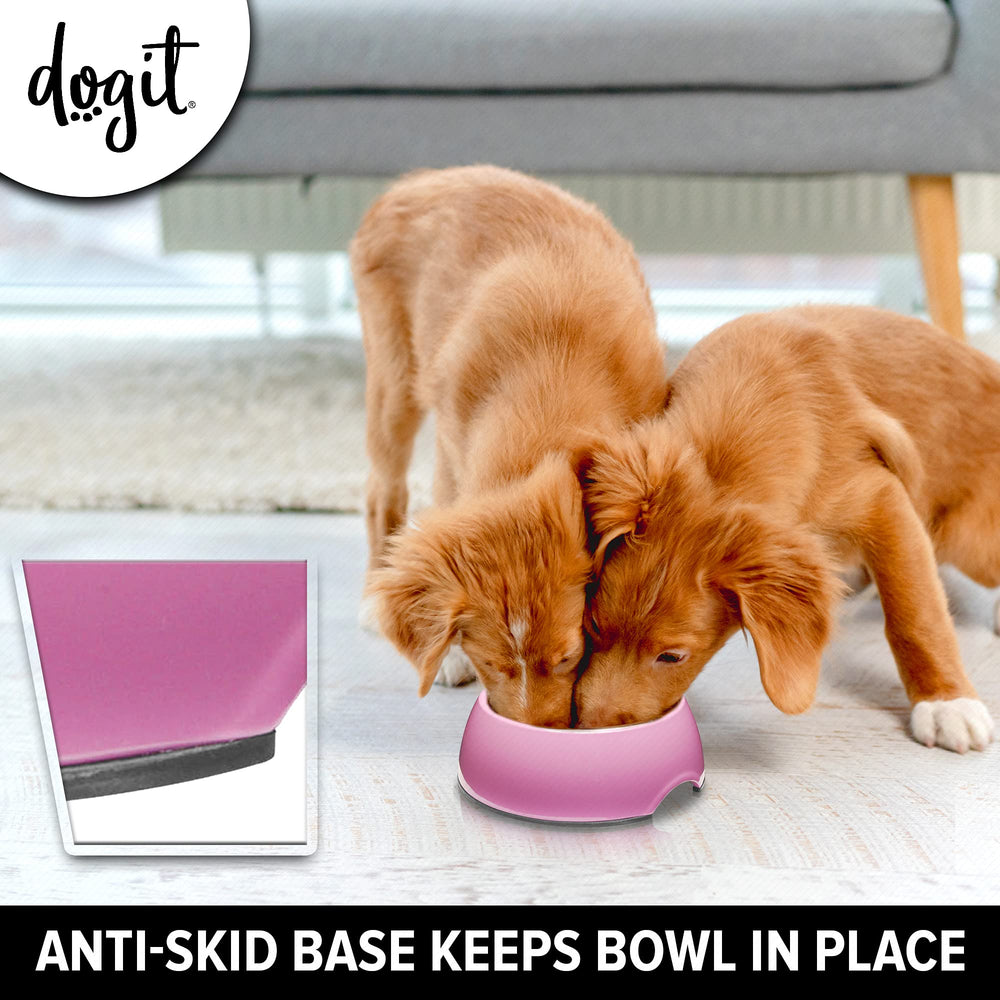 Dogit Go Slow Dish pink small size shows 10.1 oz capacity.