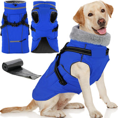 Doglay 2 in 1 coat and built-in harness keeps dogs secure on walks.