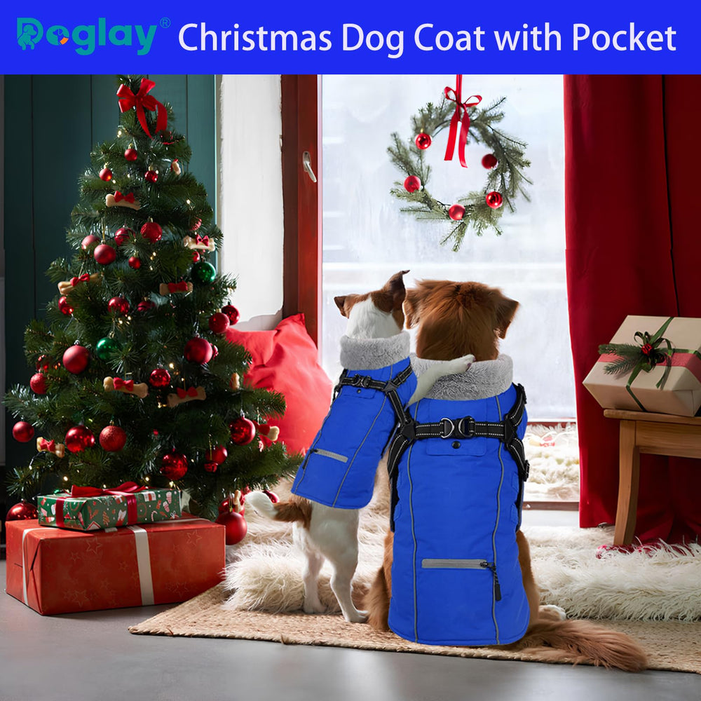 Blue 3XL Doglay coat ready for large dogs.