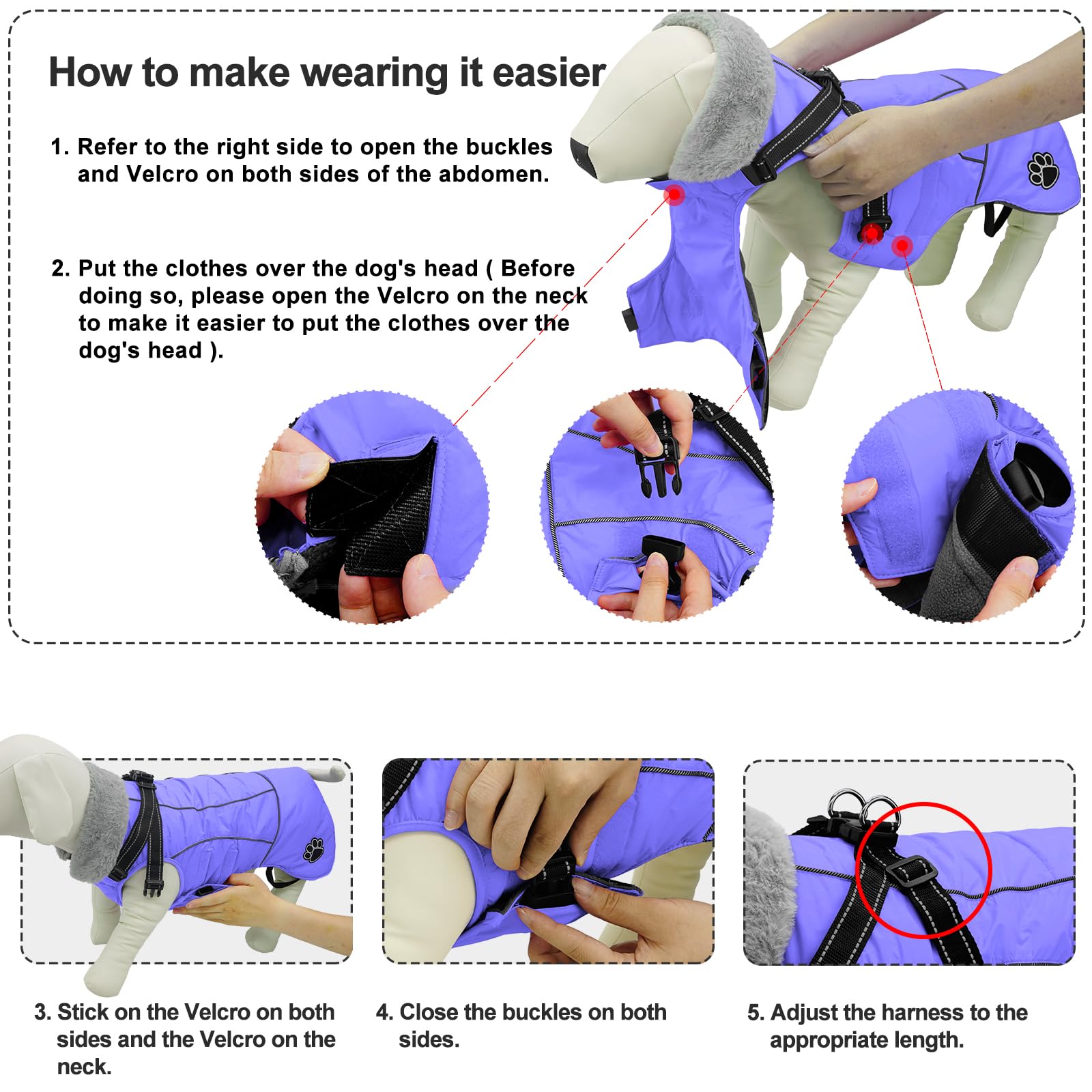 Doglay detachable harness integration for streamlined dog-walking setup