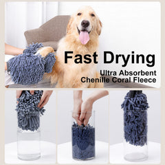 DogLemi Dry Bath Gloves hanging loop for quick door storage