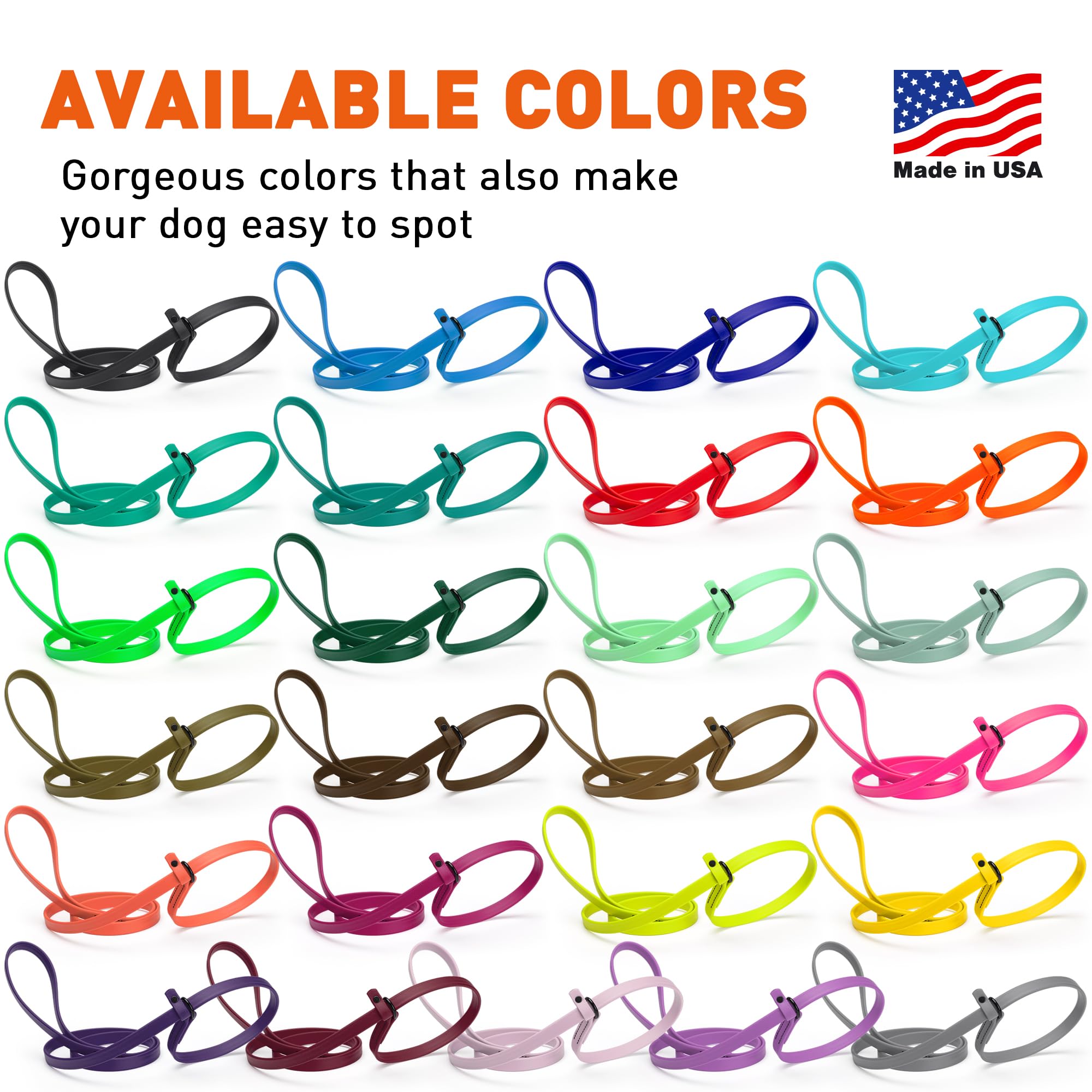 Dogline Biothane Durable Leash Closeup Material — high-strength, weather-ready strength.