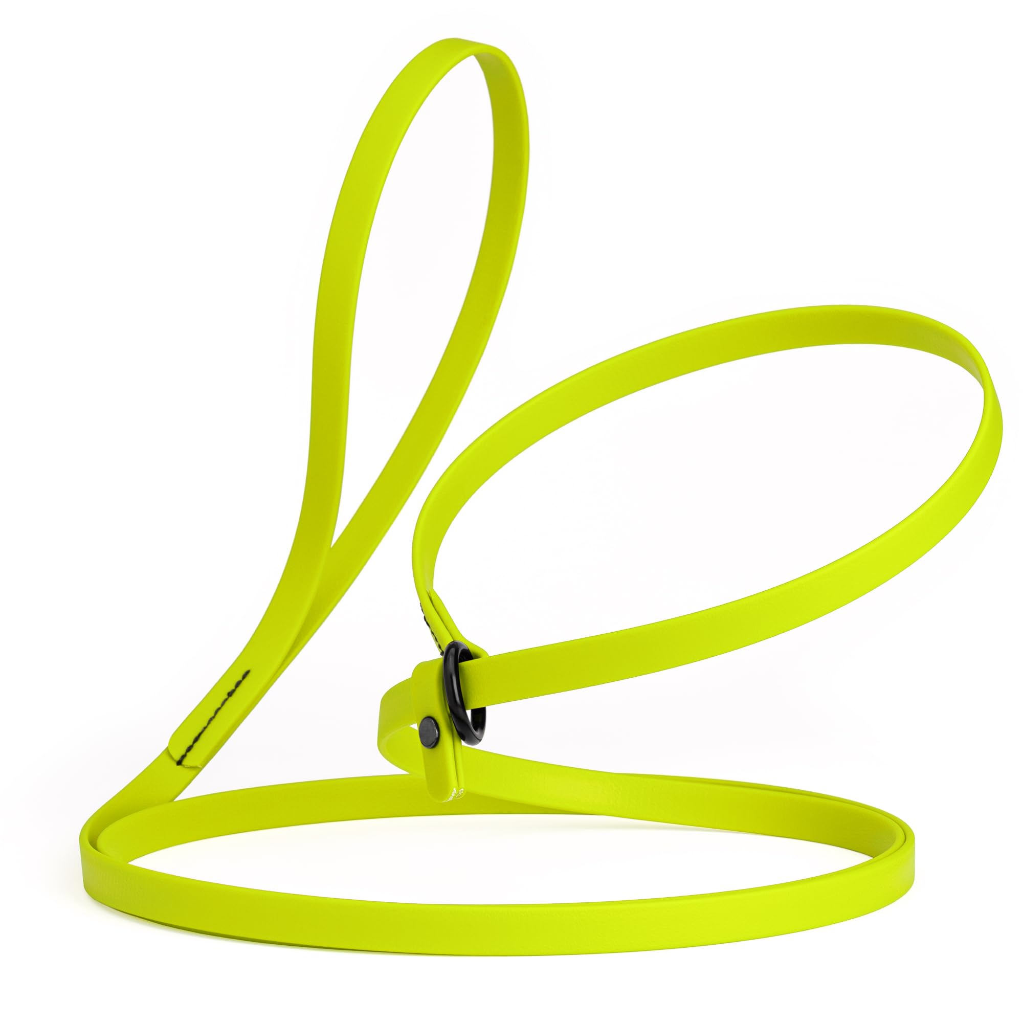 Dogline Biothane Slip Leash rolled for compact storage and quick setup.