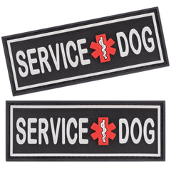 Dogline service dog patch on harness—durable 3D design for clear identification.