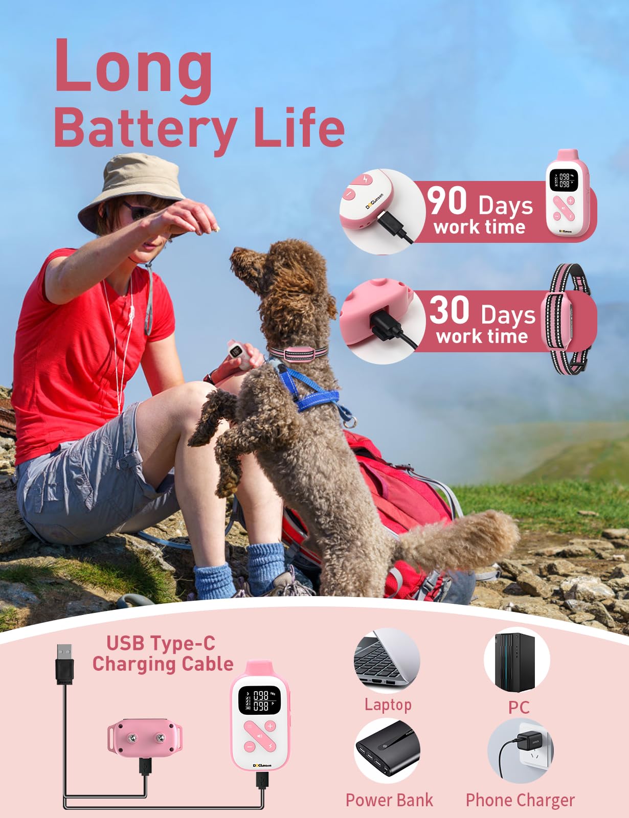 DOGLinsen long battery life collar with extensive use