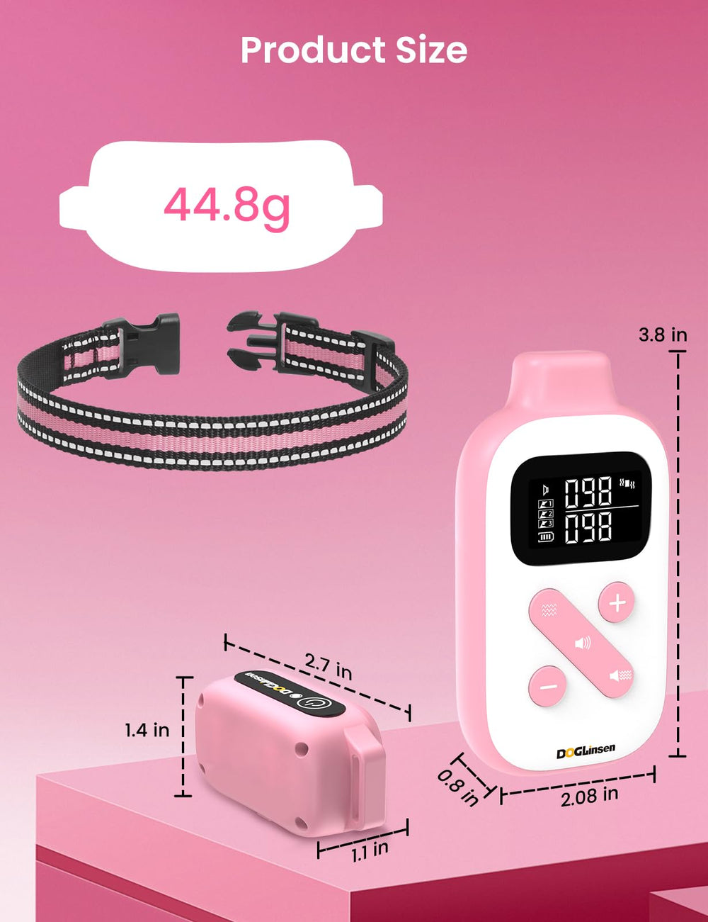 DOGLinsen remote battery life supports extended training sessions.