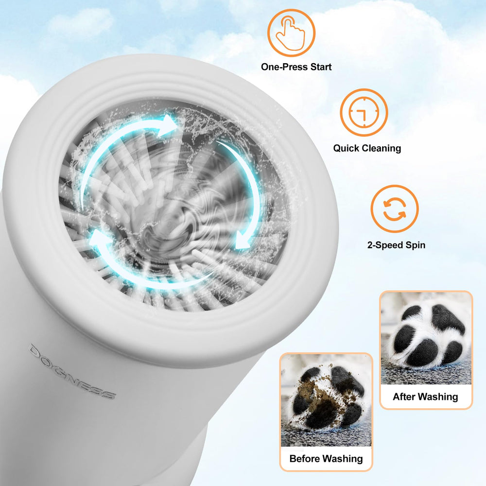 DOGNESS W01 bristle pad closeup highlights soft silicone bristles for gentle cleaning.
