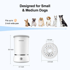 DOGNESS W01 inside wash basin demonstrates easy water-based paw cleansing.