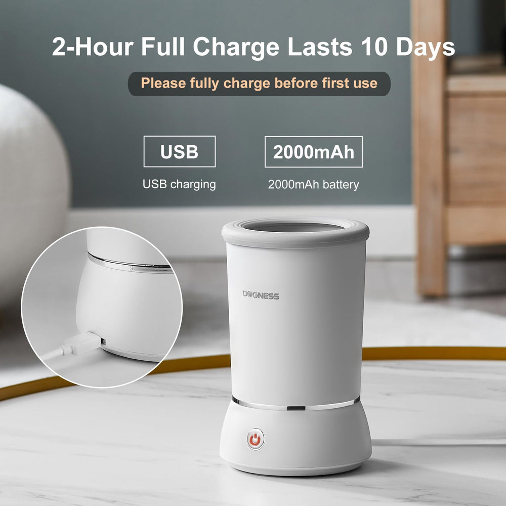 DOGNESS W01 recharge port emphasizes long-lasting battery between charges.